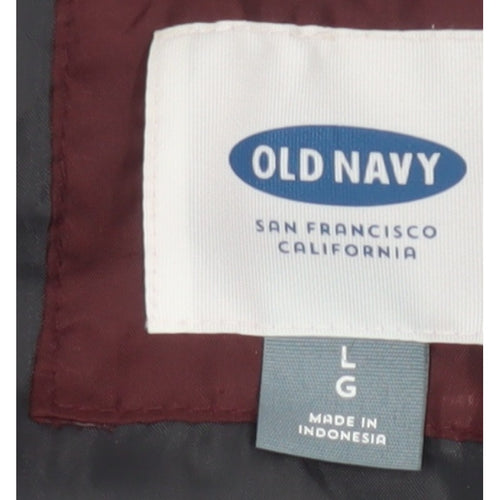 Old Navy Men’s Navy Blue L Puffer Gilet Bodywarmer Zip Padded