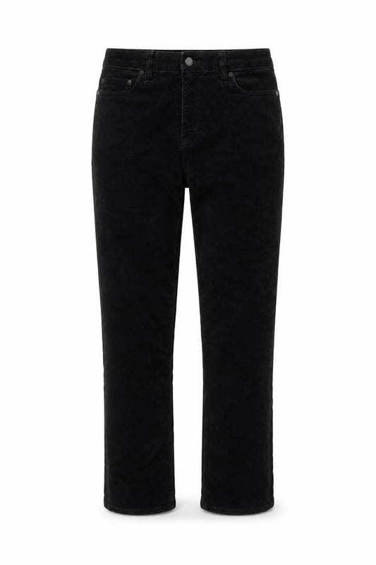 Lands' End Women Black UK 14 Bootcut Corduroy Trousers