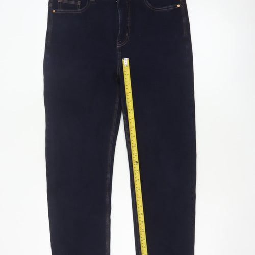 Marks & Spencer Women Blue UK 14 Short Magic Straight Stretch Jeans