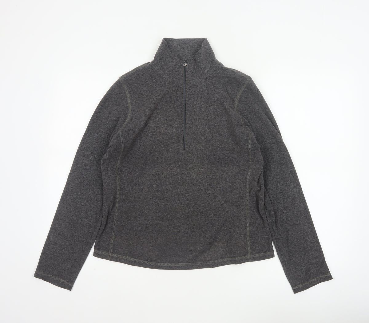 GAP Women Grey M Fleece 1/2 Zip Pullover Sweatshirt