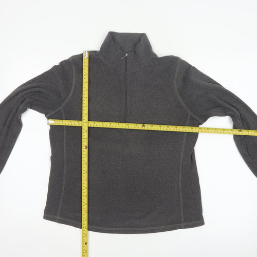 GAP Women Grey M Fleece 1/2 Zip Pullover Sweatshirt
