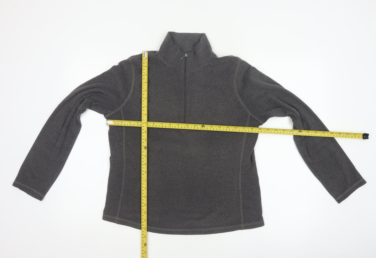 GAP Women Grey M Fleece 1/2 Zip Pullover Sweatshirt