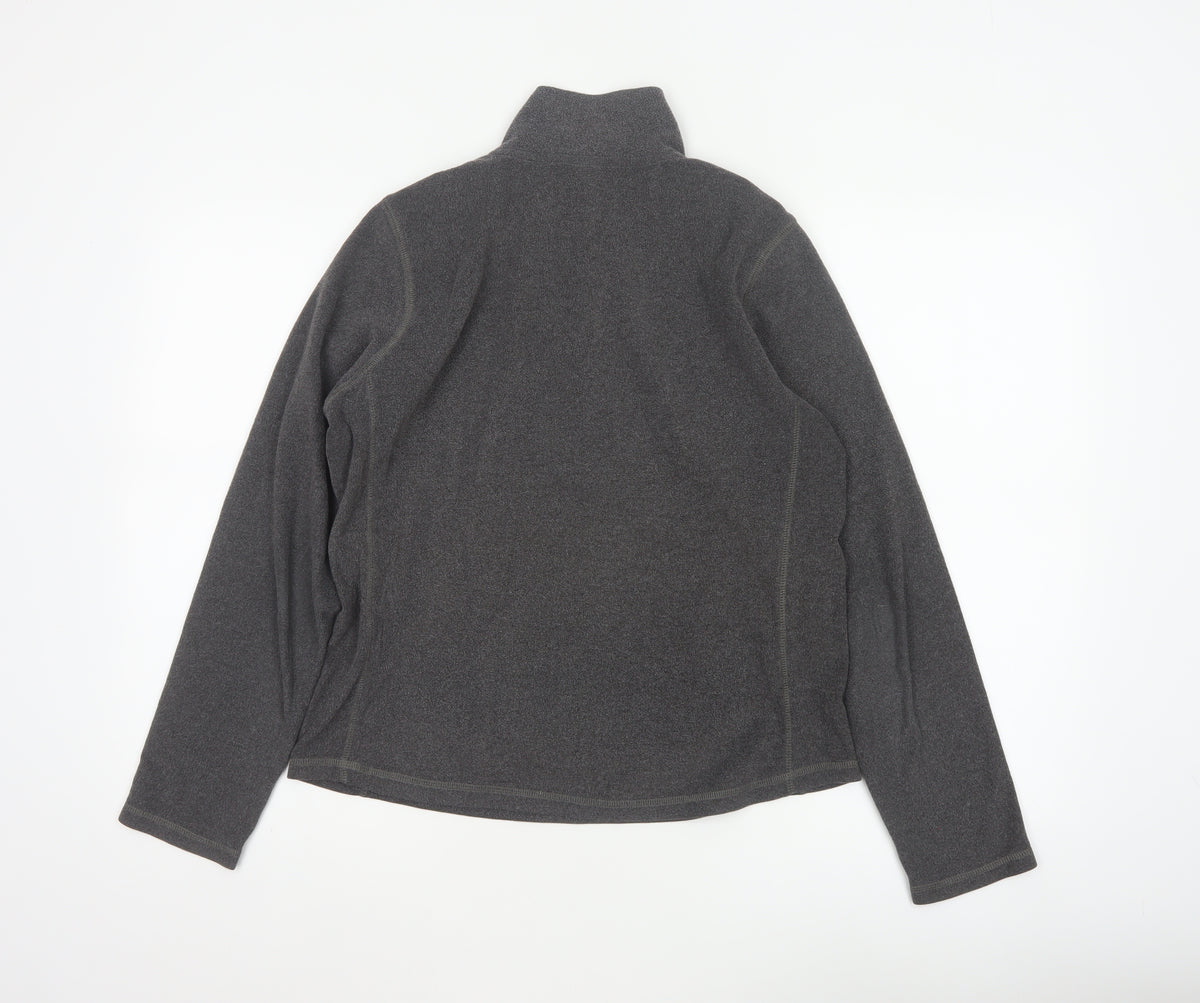 GAP Women Grey M Fleece 1/2 Zip Pullover Sweatshirt