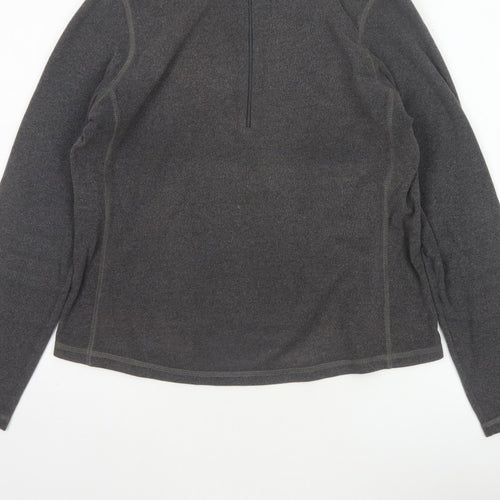 GAP Women Grey M Fleece 1/2 Zip Pullover Sweatshirt