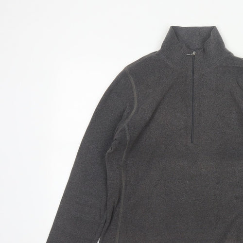 GAP Women Grey M Fleece 1/2 Zip Pullover Sweatshirt