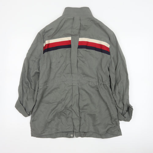 Mint Velvet Women Grey UK 12 Military Utility Jacket Zip