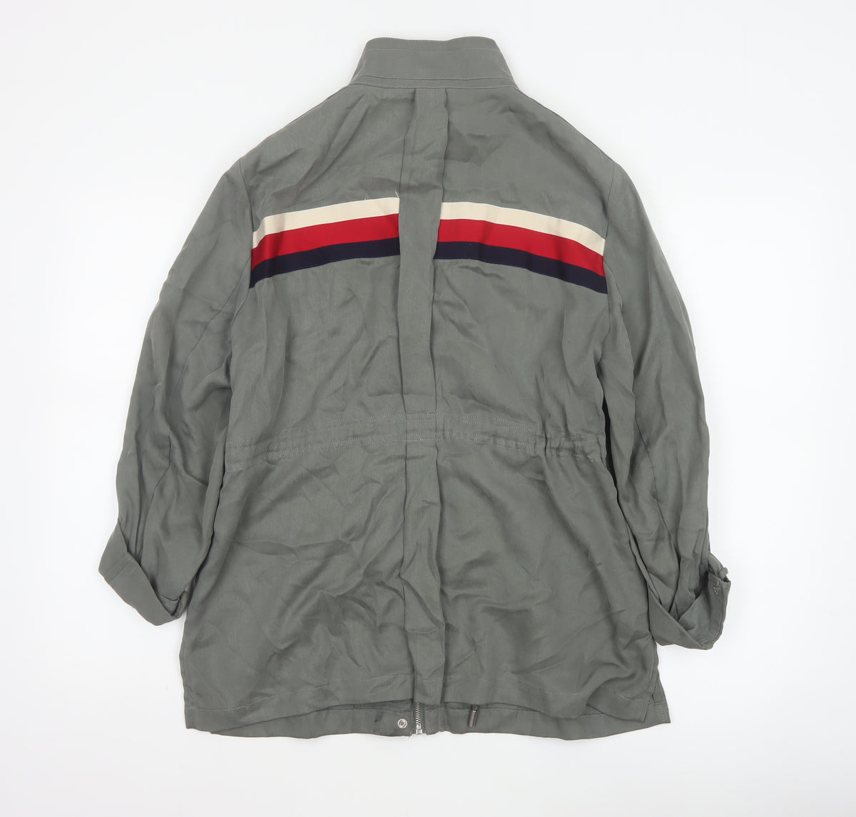 Mint Velvet Women Grey UK 12 Military Utility Jacket Zip