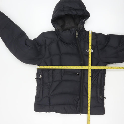 The North Face Women’s Black S Hooded Puffer Jacket Logo