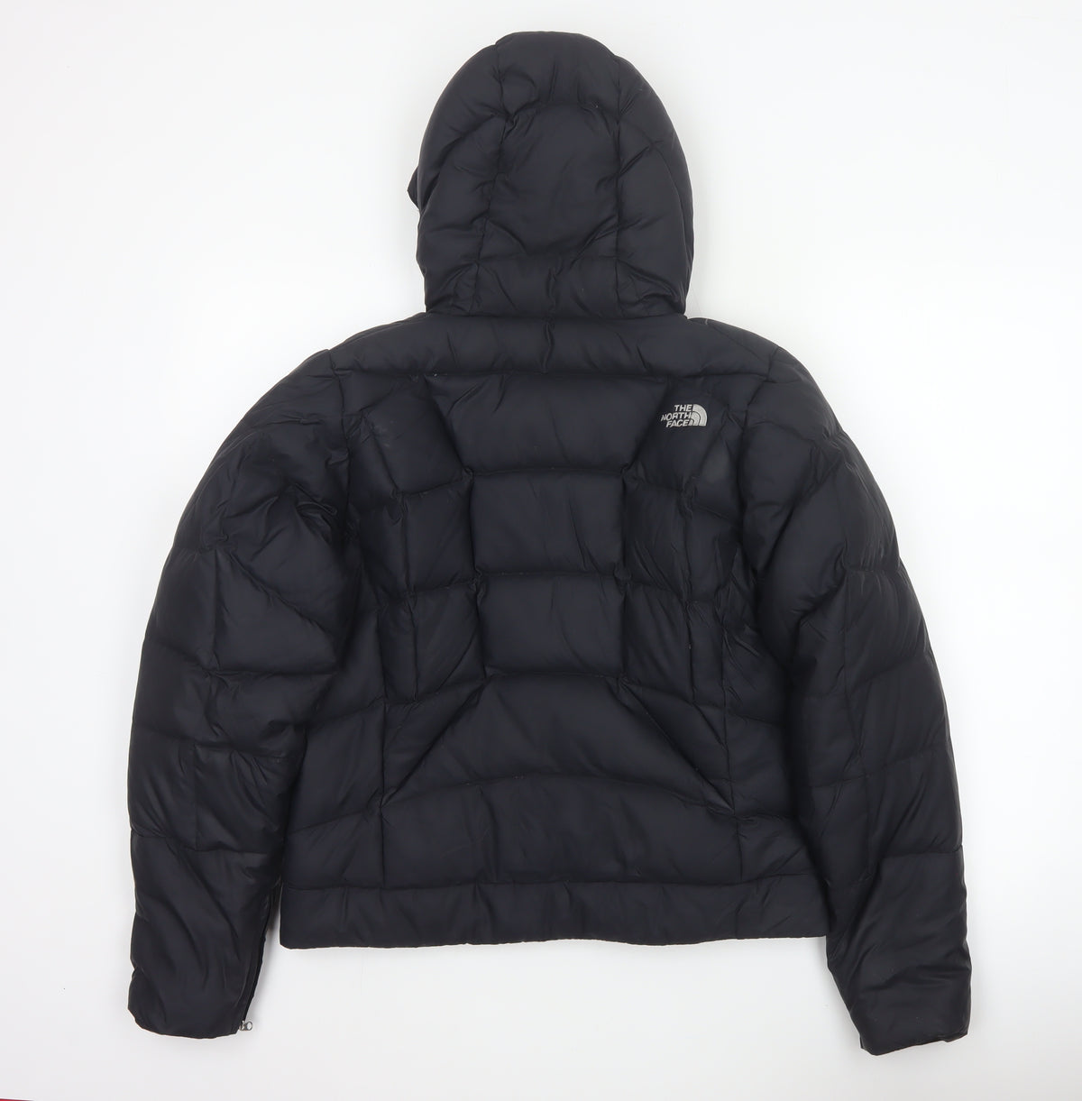 The North Face Women’s Black S Hooded Puffer Jacket Logo