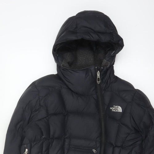 The North Face Women’s Black S Hooded Puffer Jacket Logo