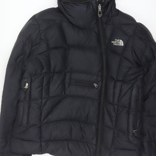 The North Face Women’s Black S Hooded Puffer Jacket Logo