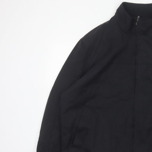 Bosideng Men’s Black XL Bomber Jacket Full Zip Stand Collar