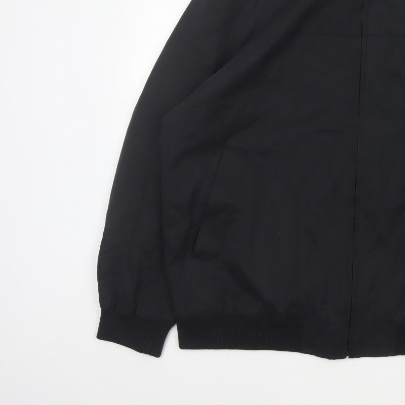 Bosideng Men’s Black XL Bomber Jacket Full Zip Stand Collar