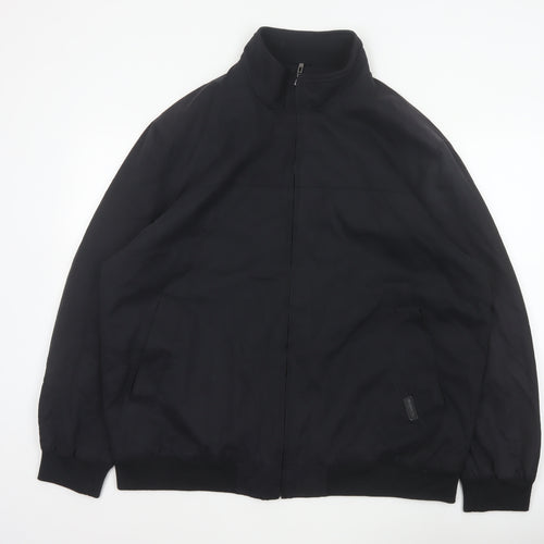 Bosideng Men’s Black XL Bomber Jacket Full Zip Stand Collar