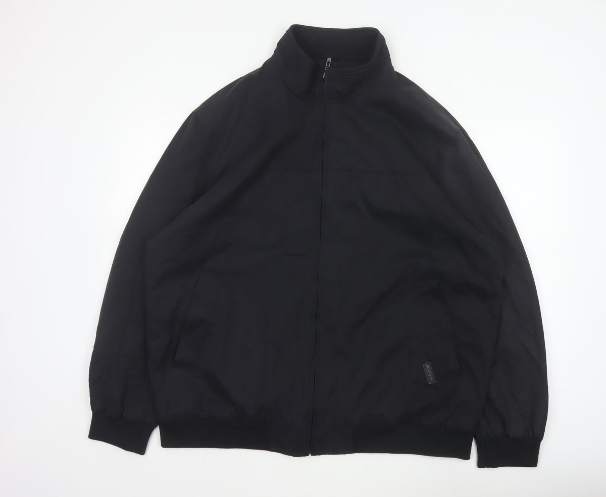 Bosideng Men’s Black XL Bomber Jacket Full Zip Stand Collar