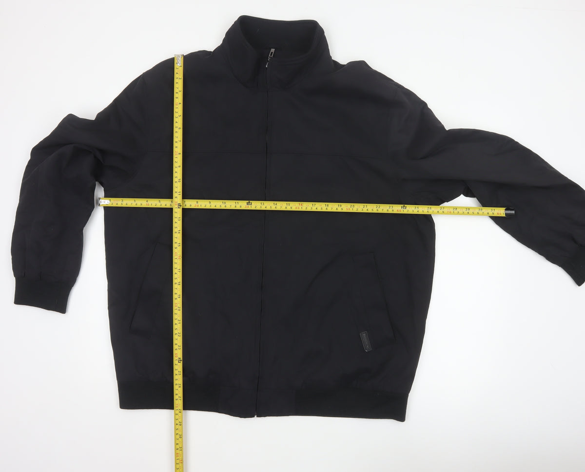 Bosideng Men’s Black XL Bomber Jacket Full Zip Stand Collar