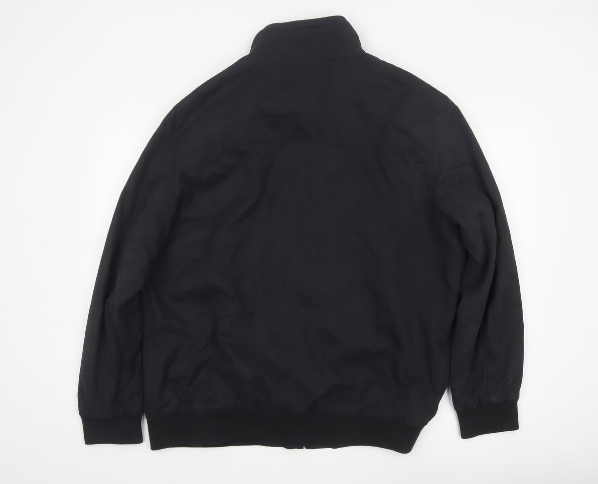 Bosideng Men’s Black XL Bomber Jacket Full Zip Stand Collar