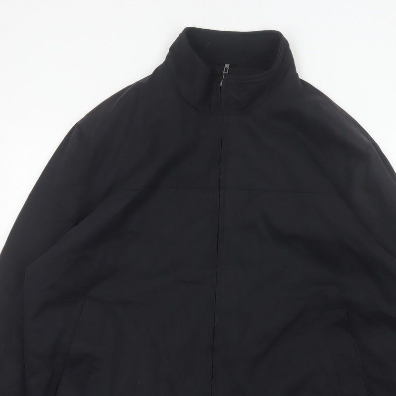 Bosideng Men’s Black XL Bomber Jacket Full Zip Stand Collar