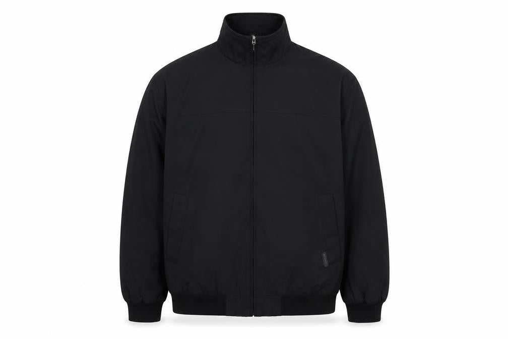 Bosideng Men’s Black XL Bomber Jacket Full Zip Stand Collar