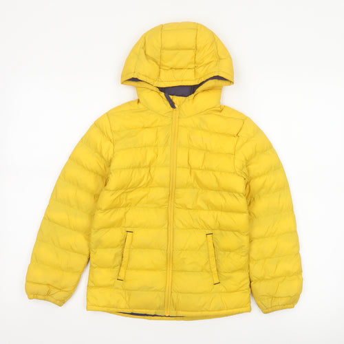 Mountain Warehouse Boys Yellow 7-8 Years Puffer Jacket Hooded Water Resistant