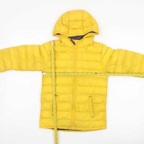 Mountain Warehouse Boys Yellow 7-8 Years Puffer Jacket Hooded Water Resistant