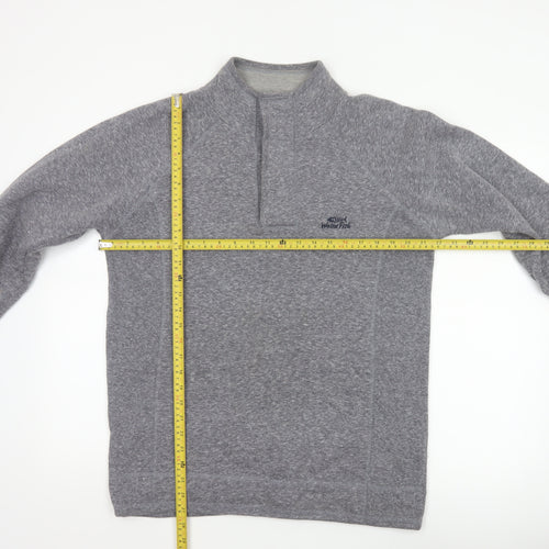 Weird Fish Men’s Grey M 1/4 Zip High Neck Logo Sweatshirt Pullover