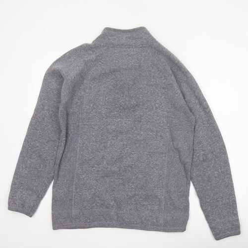 Weird Fish Men’s Grey M 1/4 Zip High Neck Logo Sweatshirt Pullover
