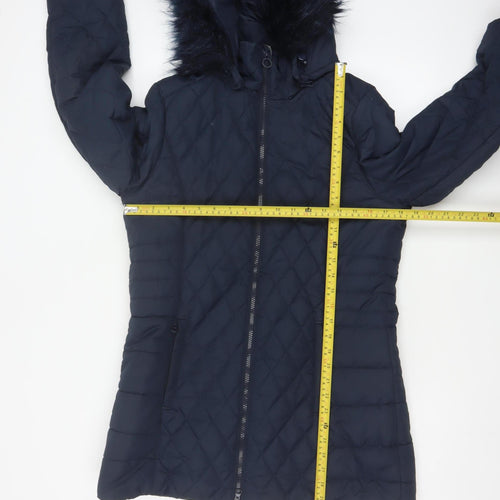 Regatta Women’s Blue UK 12 Quilted Faux Fur Hood Puffer Coat
