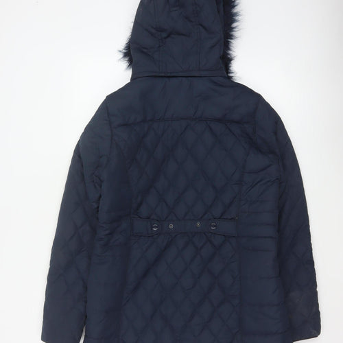 Regatta Women’s Blue UK 12 Quilted Faux Fur Hood Puffer Coat