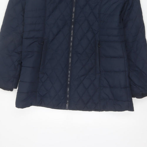 Regatta Women’s Blue UK 12 Quilted Faux Fur Hood Puffer Coat