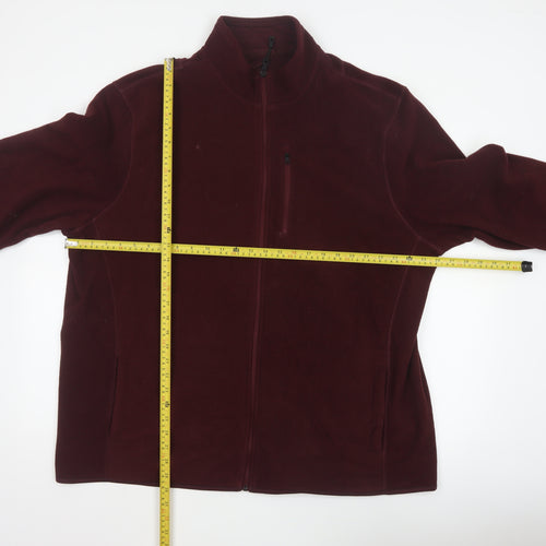 Marks & Spencer Men Red 3XL Fleece Full Zip Jacket Pockets