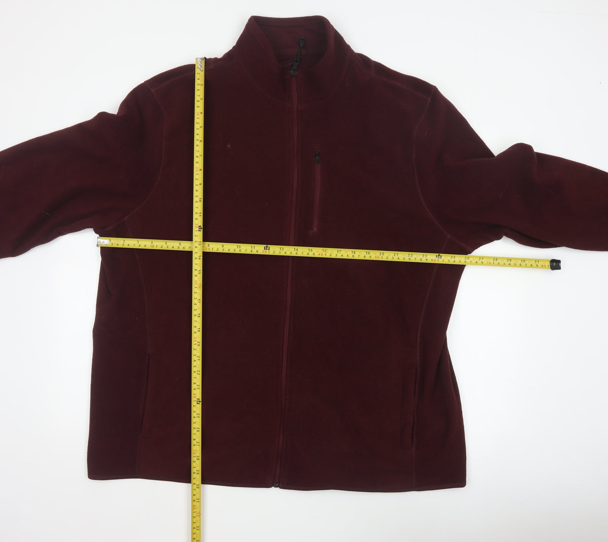 Marks & Spencer Men Red 3XL Fleece Full Zip Jacket Pockets
