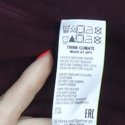 Marks & Spencer Men Red 3XL Fleece Full Zip Jacket Pockets