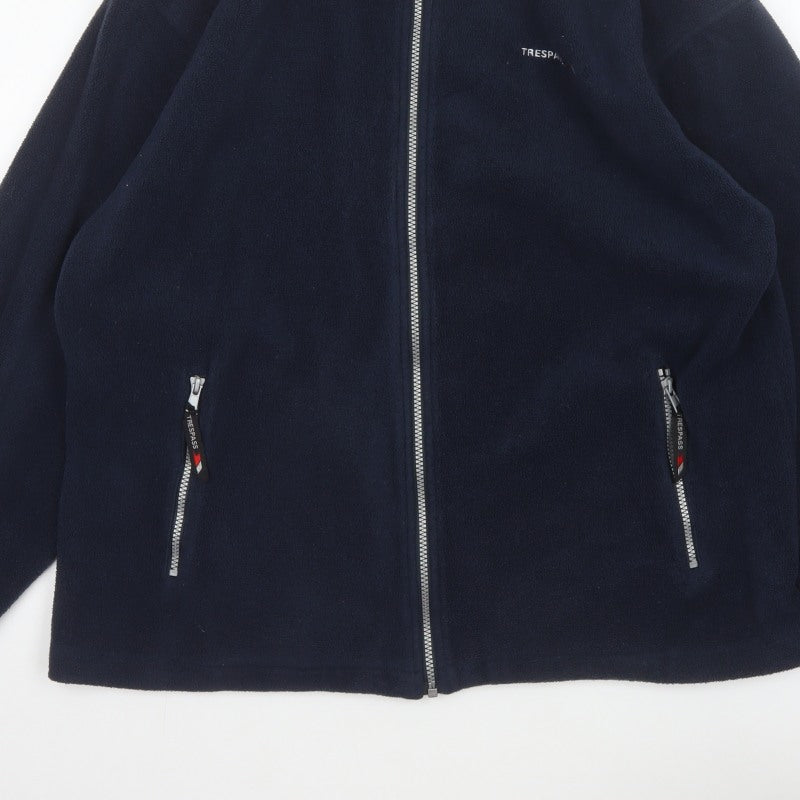 Trespass Men Blue XL Fleece Full Zip Outdoor Jacket