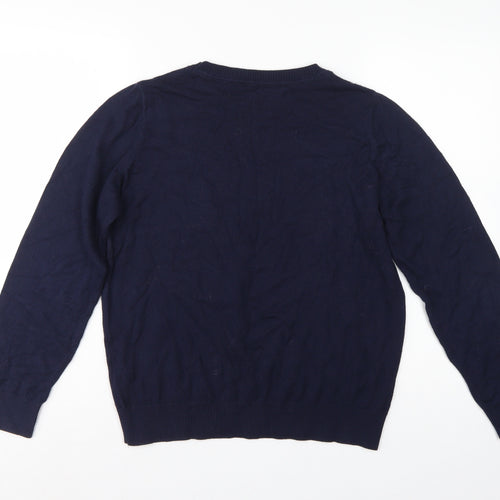 M&Co Women’s Blue UK 12 Rainbow Dream Crew Neck Knit Pullover Jumper