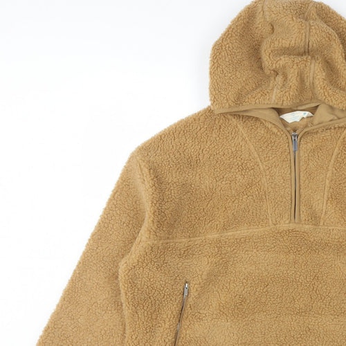 Primark Cares Women’s Beige M Teddy Fleece Half Zip Hoodie