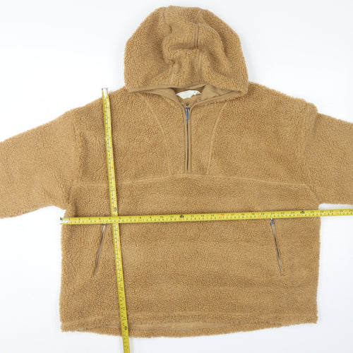 Primark Cares Women’s Beige M Teddy Fleece Half Zip Hoodie