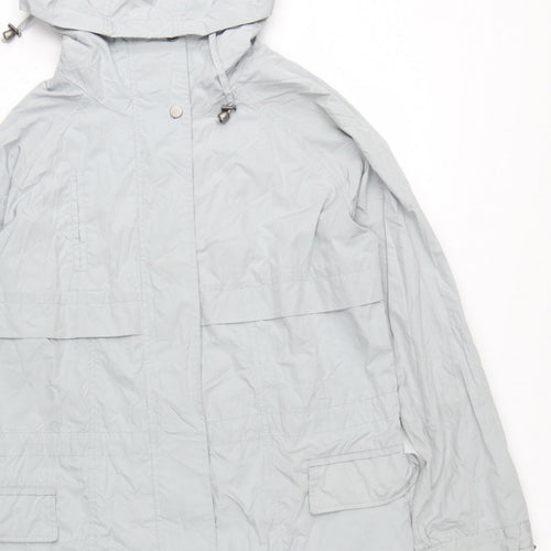 Next Women’s Grey Size 8 Hooded Long Parka Coat