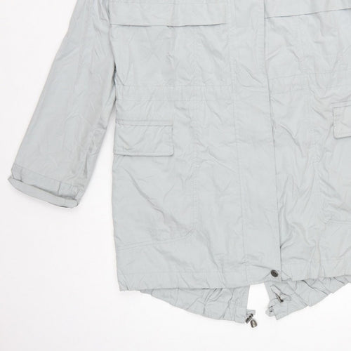 Next Women’s Grey Size 8 Hooded Long Parka Coat