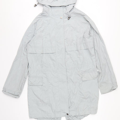 Next Women’s Grey Size 8 Hooded Long Parka Coat