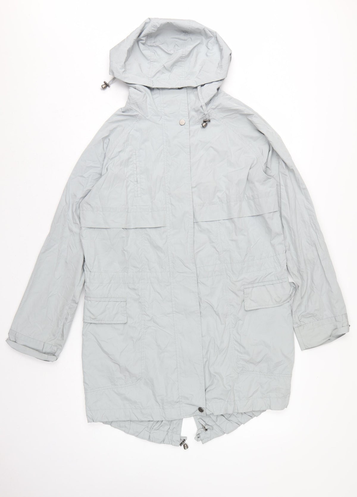 Next Women’s Grey Size 8 Hooded Long Parka Coat