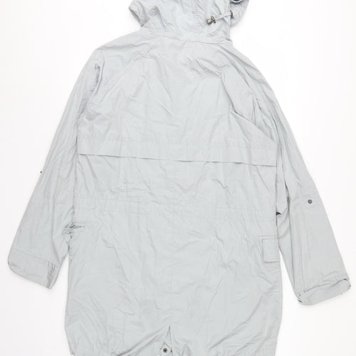 Next Women’s Grey Size 8 Hooded Long Parka Coat