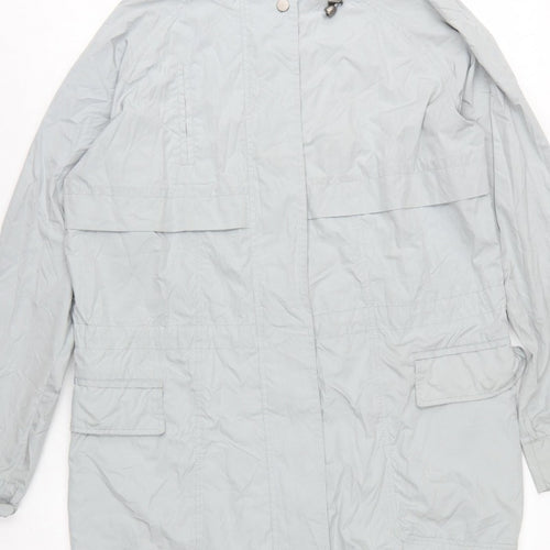 Next Women’s Grey Size 8 Hooded Long Parka Coat