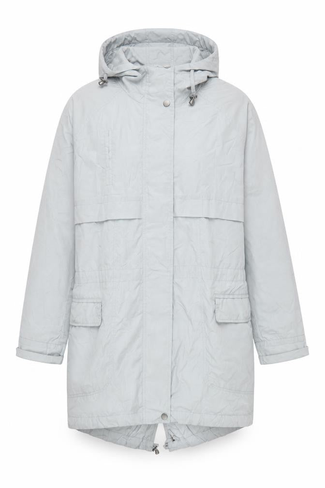 Next Women’s Grey Size 8 Hooded Long Parka Coat