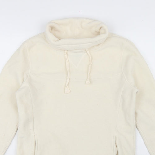 Mantary Women’s Ivory Size 14 Fleece Hoodie Pullover Embroidered