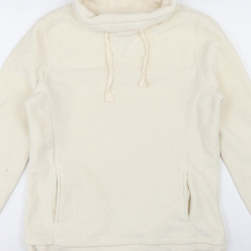 Mantary Women’s Ivory Size 14 Fleece Hoodie Pullover Embroidered