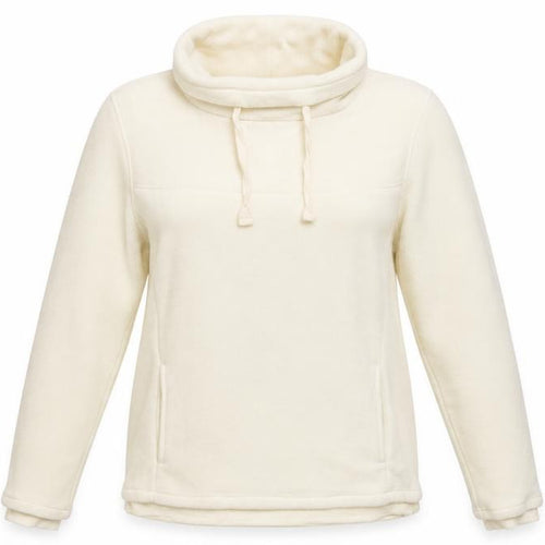Mantary Women’s Ivory Size 14 Fleece Hoodie Pullover Embroidered
