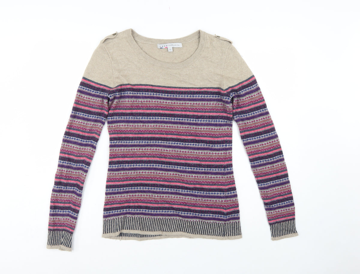 Crew Clothing Co. Women’s Multicoloured Fair Isle Jumper Size 10