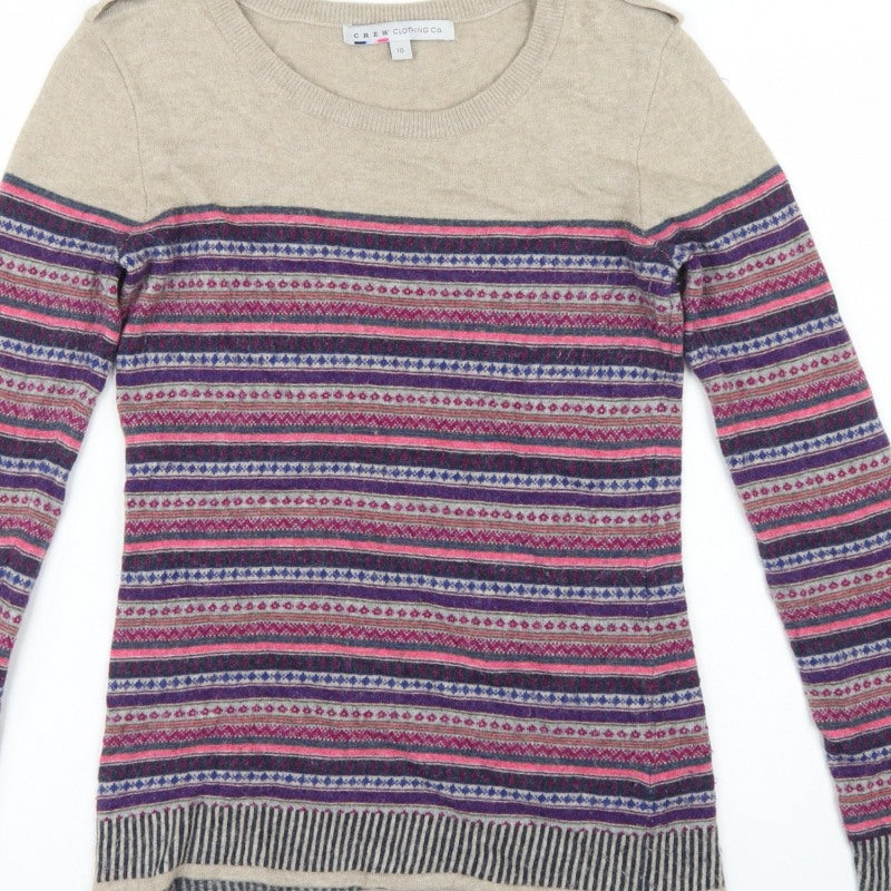 Crew Clothing Co. Women’s Multicoloured Fair Isle Jumper Size 10
