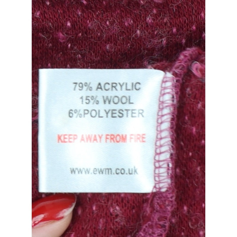 Isle Women’s Pink Bouclé Knit Jumper Size S 10-12 Round Neck